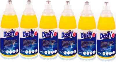 Dasty Afwas Super Ontvettend 6st. Keuken Ontvetter Afwasmiddel + GRATIS set van 5x schuursponzen en 1x set van schoonmaakhandschoenen