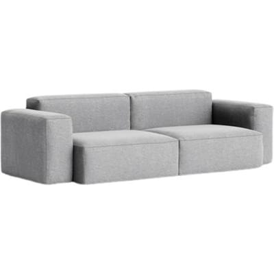HAY Mags Soft 2,5-zitsbankcombinatie 1 lage armleuning - Kvadrat Hallingdal 130 - grijs gevlekt