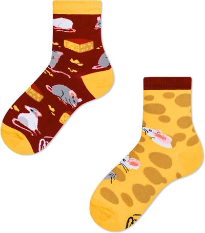 Many Mornings kids sokken mouse and cheese multi