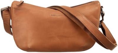 GREENBURRY Leren schoudertas Fiorentina Half-Moon Bag Tan bruine