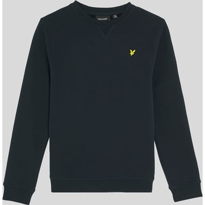 Lyle & Scott Brush Back Crew Neck Sweatshirt Truien & Vesten Jongens - Sweater - Hoodie - Vest- Donkerblauw - Maat 152/158
