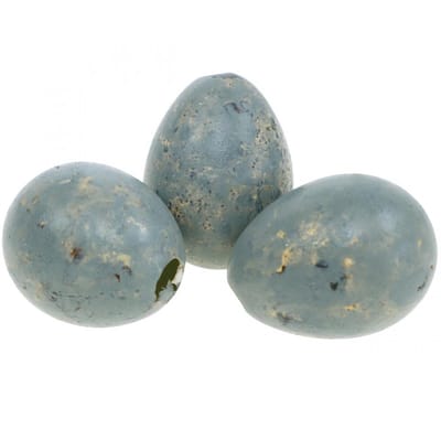 Kwartelei decoratie grijs gemarmerd leeg 3cm Paasdecoratie 50 st, 50 S