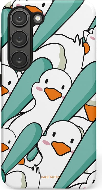 Casetastic Hoesje Geschikt voor Samsung S23 - Stijlvolle Beschermende Duo-layer Case - Ganssterk