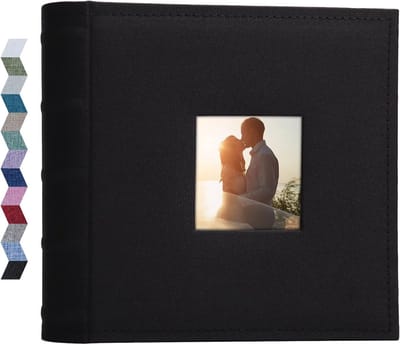 Fotoalbum 10x15 met 200 Zakken en Linnen Cover voor Bruiloft, Familie, Baby en Vakantie