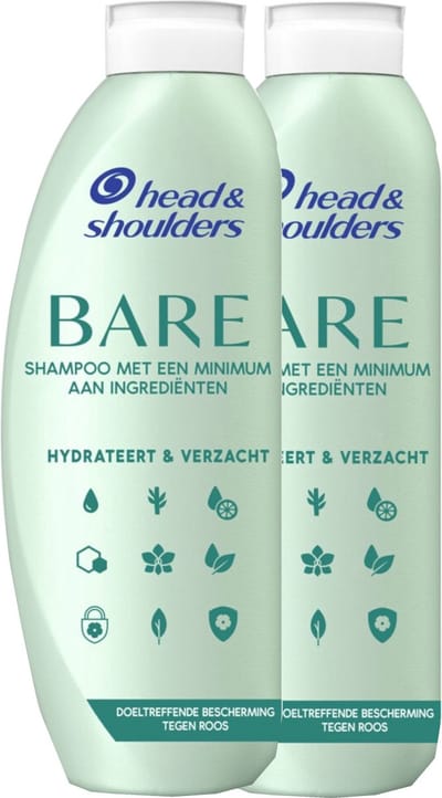 Head & Shoulders - Anti-Roos Shampoo - Bare - Hydrateert & Verzacht - 400 ml - Voordeelverpakking - 2 stuks