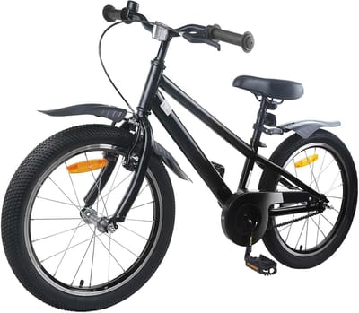 Kinderfiets 20 inch - Jongensfiets Meisjesfiets - Dagelijks Gebruik - Stevige Stalen Constructie - 120-135 cm - Zwart