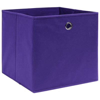vidaXL - Opbergboxen - 4 - st - 28x28x28 - cm - nonwoven - stof - paars