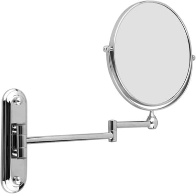 Make-up Spiegel - Vergrotende Spiegels - Badkamer Gebruik - Dubbelzijdig Draaibaar - Wandmontage - Zilver