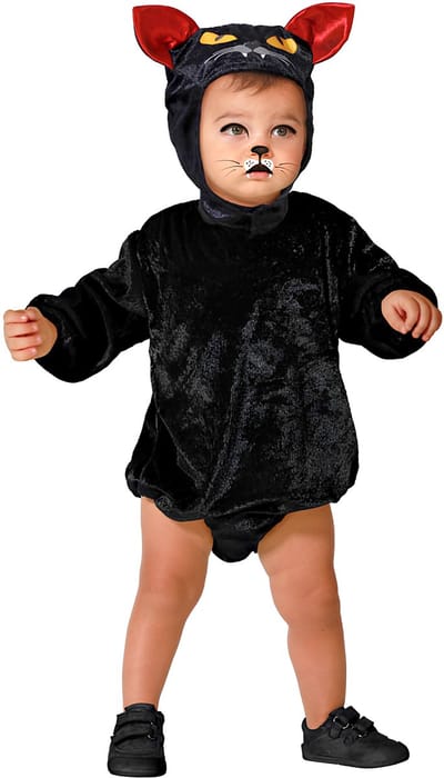 ATOSA - Baby Zwarte Kat Kostuum - 6-12 maanden (74 cm)