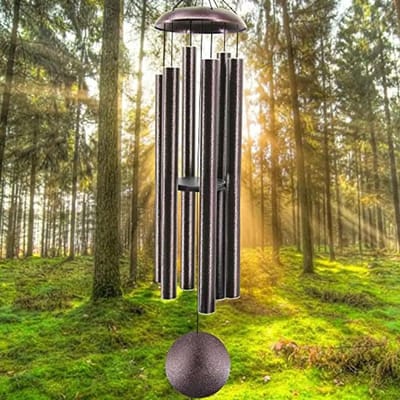 Buiten Grote Windgong Diepe Toon Gestemde Metalen Buizen Sympathie Cadeau Tuin Terras Decoratie Tuinbel Melodieën Decoratie Muziek black