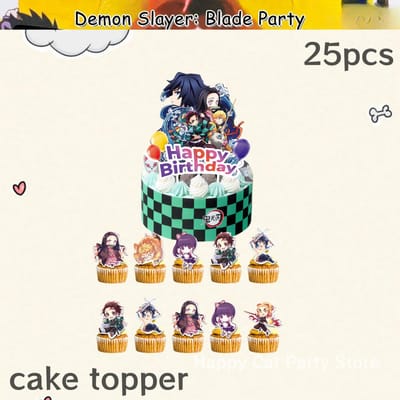 Demon Slayer Verjaardagsfeest Decoratie Kimetsu No Yaiba Servies Tafelkleed Bord Beker Ballon Babyborrel Kinderen Bedankjes Feestartikelen