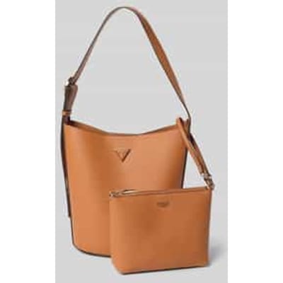GUESS schoudertas accessoiretas Meridian II Bucket Bag Cognac bruine