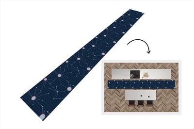 Keukenloper - Keukenmat - Ruimte - Astronomie - Patronen - 400x50 cm - Keuken vloerkleed