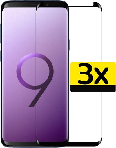 Screenprotector - Geschikt voor Samsung Galaxy S9 - 3 Stuks - Full Cover - Beschermglas - Gehard Glas - Tempered Glass - Screen Protector