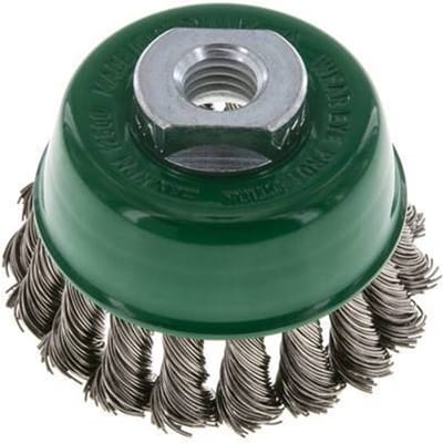 Komborstel 65mm (M 14X2) RVS 0,5mm (18xGevlochten)