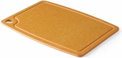 HENDI Houtvezel snijplank – anti-slip – groef voor vloeistof – 440x325 mm – bruin