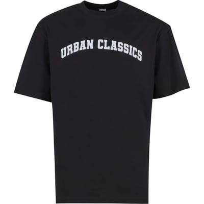 Urban Classics - UC College Logo Tall Heren T-shirt - S - Zwart