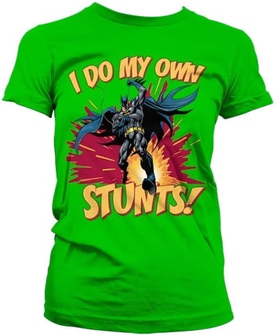 Batman I Do My Own Stunts Girly Tee dames-T-shirt groen
