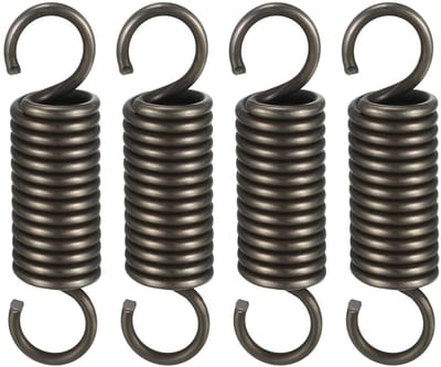 Trekveren Dubbele Haak - Spanveren Verlenging - Bevestigen Ophangen - Roestvrij Staal - 80 mm 2.5 mm - Zilver