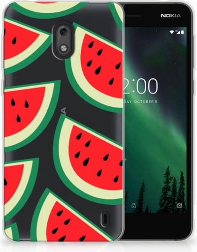 Back Cover voor Nokia 2 Siliconen Case Watermelons