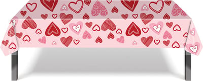 Valentijn Decoratie Tafelkleed Hartjes tafel Kleed Feest Versiering Roze Huwelijks Decoratie 137*274 cm - 2 Stuks