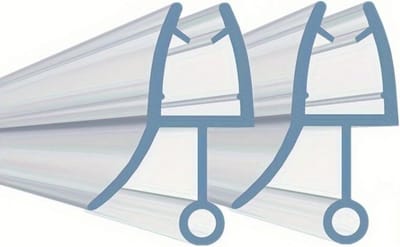 Douchedeur Afdichting - Glasafdichting Strip - Lekkage Stoppen - Universele Pasvorm - 2 Stuks 50cm - Transparant