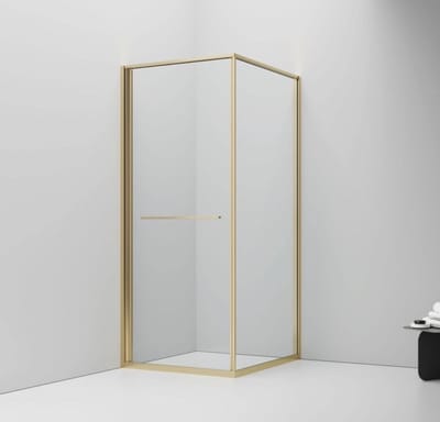 Douchecabine 90x90cm Inslide GOUD 6mm veiligheidsglas met anti-kalk