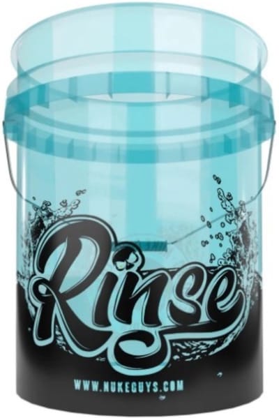 Nuke Guys Grit Guard Emmer Transparant Zwart Blauw ( zonder grit)+ Logo 20 Liter