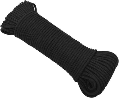 Zwart Boottouw - Bevestigingstouw Vaste Touw - Boot Vastmaken - Drijvend Polypropyleen - 100 Meter 5 mm - Zwart