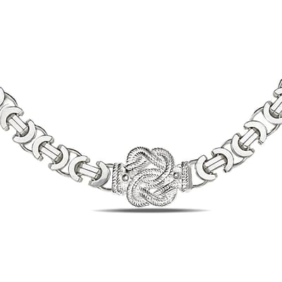 Juwelier Zwartevalk zilveren platte koningsschakel ketting met mattenklopper - ET 80-M/65cm--