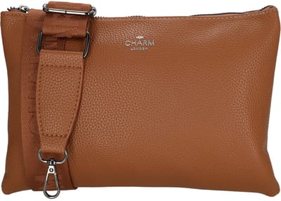 Charm London Pentonville Schoudertas - Crossbody - Telefoonvak - Praktisch - Schouderband - Cognac