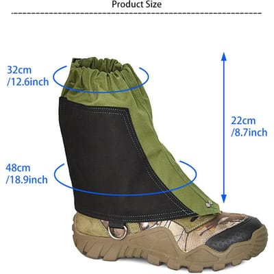 Lage Gaiters Waterdichte Enkelgaiters Verstelbare Beschermende Overschoenen voor Dames Heren Wandelen black
