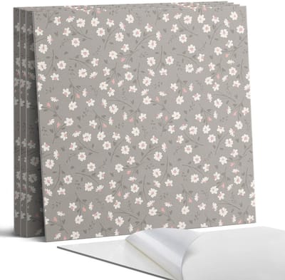 Coloray Wandpanelen Zelfklevend - Bloemenpatroon op de achtergrond Zelfklevende Wandpanelen - 50 cm x 50 cm - Grijs Wandpaneel PVC - 4 stuks - Bloemen en planten Wandpanelen Zelfklevend - Wandbord Keuken - Wandpaneel Badkamer