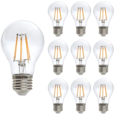 Kobi LED Filamentlamp E27 - 12W - 1521lm - 3000K Warm Wit - 230V - Ø60mm - Voor Woonkamer, Hal of Plafondarmatuur - 10 stuks