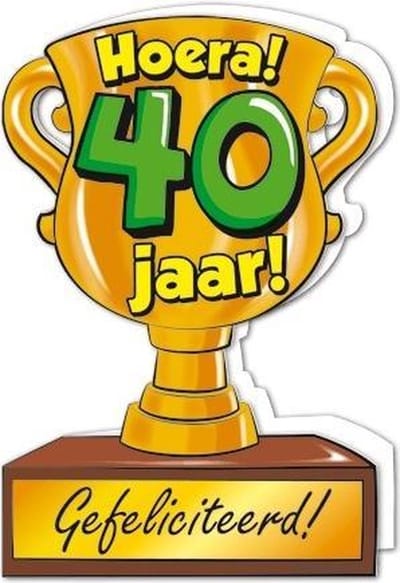 Trofee kaart - 40 jaar