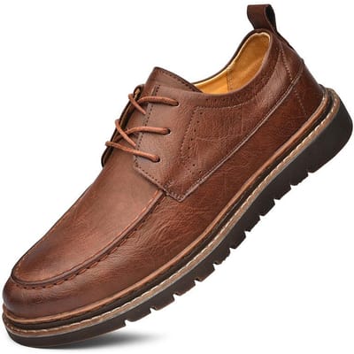 Leren Schoenen Lente Heren Nieuwe Britse Stijl Veelzijdig Casual Leren Schoenen voor Jonge Mannen 44 bruin