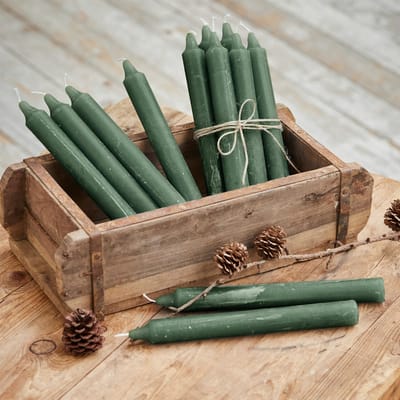 LOBERON Kaars set van 12 Bauceau groen