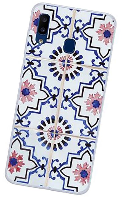 Bigben Connected, Hoesje geschikt voor Galaxy A20e - Hybride Morocco Patroon & Ultra-thin, Meerkleurig
