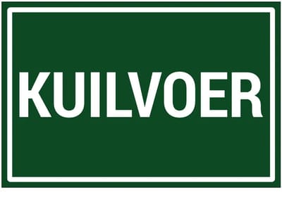Kuilvoer bord | gecoat dibond materiaal | 18 x 12 cm