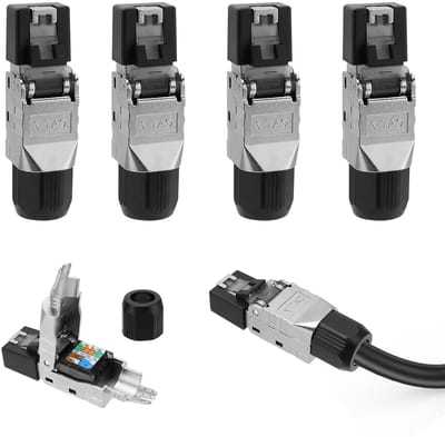 RJ45 Netwerkstekker - Cat7 Connector - Netwerk Installatie - Zonder Gereedschap - 40 stuks - Transparant
