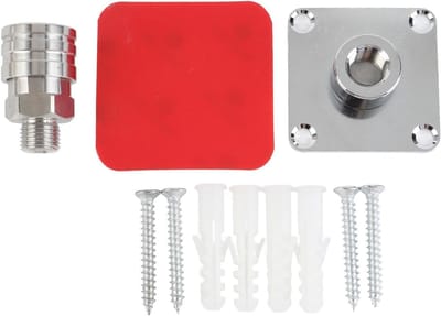Schuimreiniger Houder - Wandrek Organizer - Garage Opruimen - Aluminiumlegering - 1/4 inch Koppeling - Zilver
