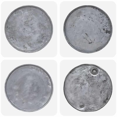 vidaXL - Salontafel - 60x45 - cm - gemengd - gerecycled - hout - zilver