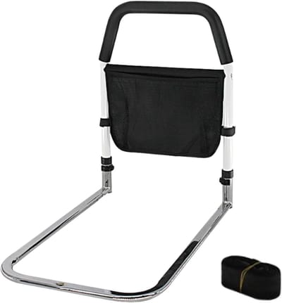 Bedrail Volwassenen - Veiligheidshandgreep Bed - Valpreventie Thuis - Verstelbare Hoogte - 399 cm Breed - Zwart