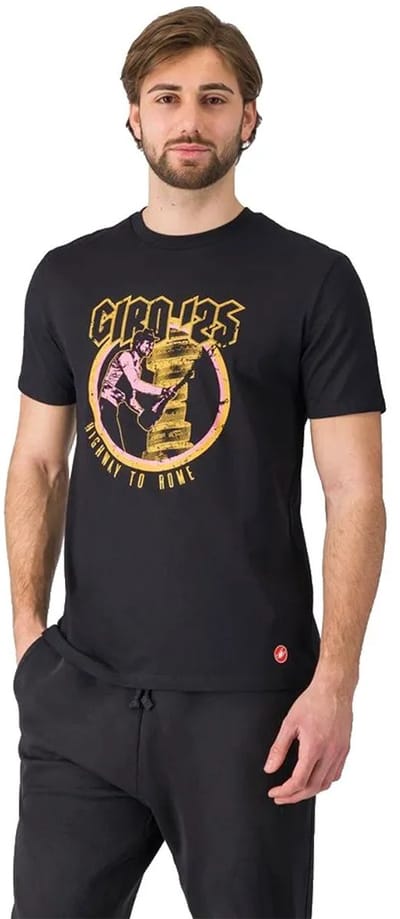 Castelli #giro Highway To Rome T-shirt Met Korte Mouwen Zwart L Man