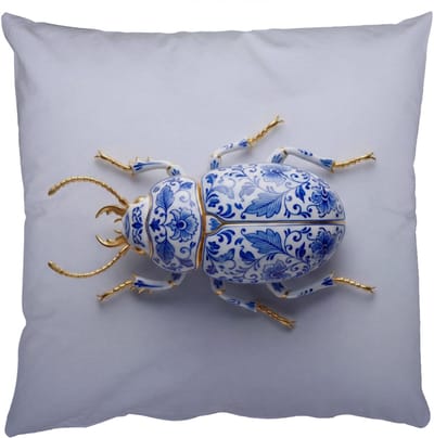 Sierkussens - Kussentjes Woonkamer - 50x50 cm - Kever - Delfts - Blauw - Goud