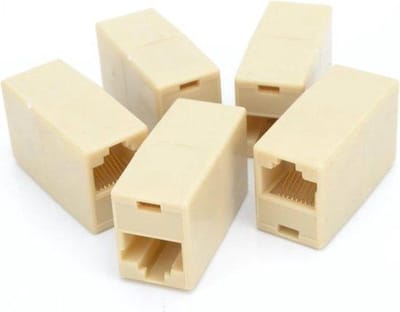 5 Stuks UTP Koppelstuk voor Internetkabel - RJ45 CAT5E CAT6 - Ethernet kabels Internet Netwerkkabel - Verlengstuk