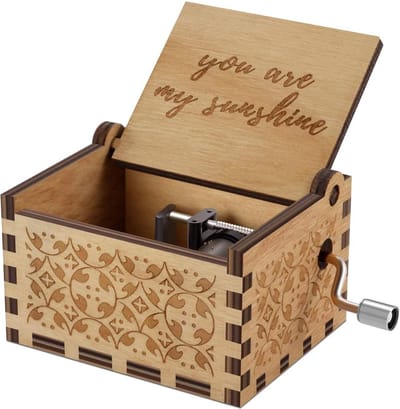 Telestore - Retro houten muziekdoosje muziek doos Cadeau