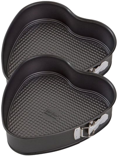Set van 2 Hartvormige taartvormen met scharnier 27 x 25 cm Zenker Special Creative