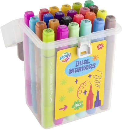 Dual Markers in Opbergbox - 24 stuks