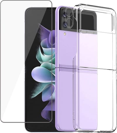 Hoesje geschikt voor Samsung Galaxy Z Flip 3 Hoesje - Screenprotector + Camera Beschermglas